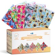 WECARE Individually Wrapped Face Masks, Summer Collection, 50PK WC-WMN100100-FACE-MASKS-SUMMER-ASSTD